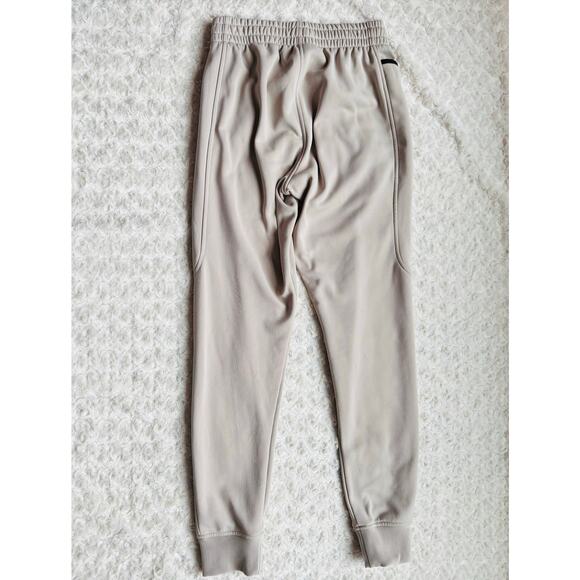 Under Armour UA Mens Fleece Loose Coldgear Sand Tan Beige Joggers Pants Sz Small - Picture 8 of 14